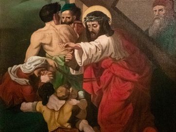 VIII. Station: Jesus begegnet den weinenden Frauen